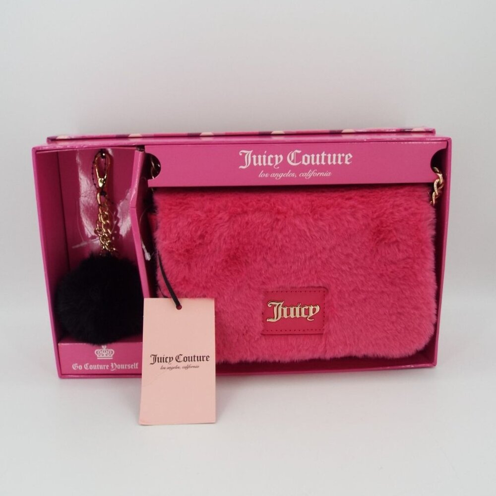 Juicy Couture Free Love Flap Crossbody and Keychain Boxed Set NEW